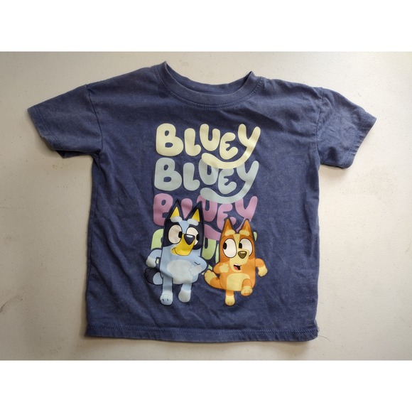 Bluey Other - Bluey Bingo Graphic Tee Heather Blue Toddler T-Shirt 3T